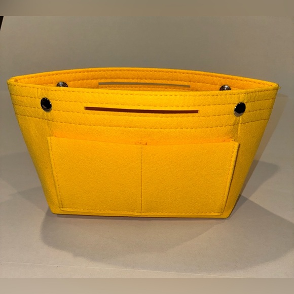 Purse/Bag Organizer / Felt Cosmetic / Yellow / NWOT - Picture 1 of 7